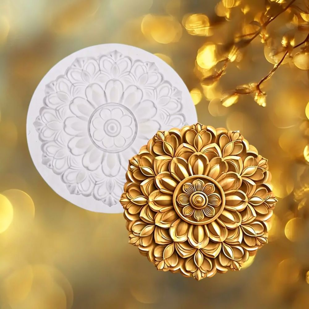 Round Floral Silicone Mold For - Silicone Epoxy Resin Molds Set ulasan dan harga