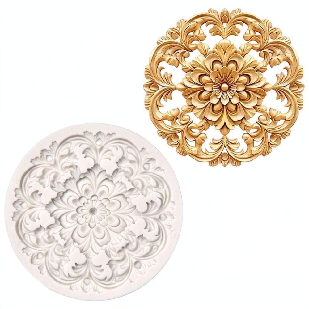 Round Floral Silicone Mold For - Silicone Epoxy Resin Molds Set ulasan dan harga