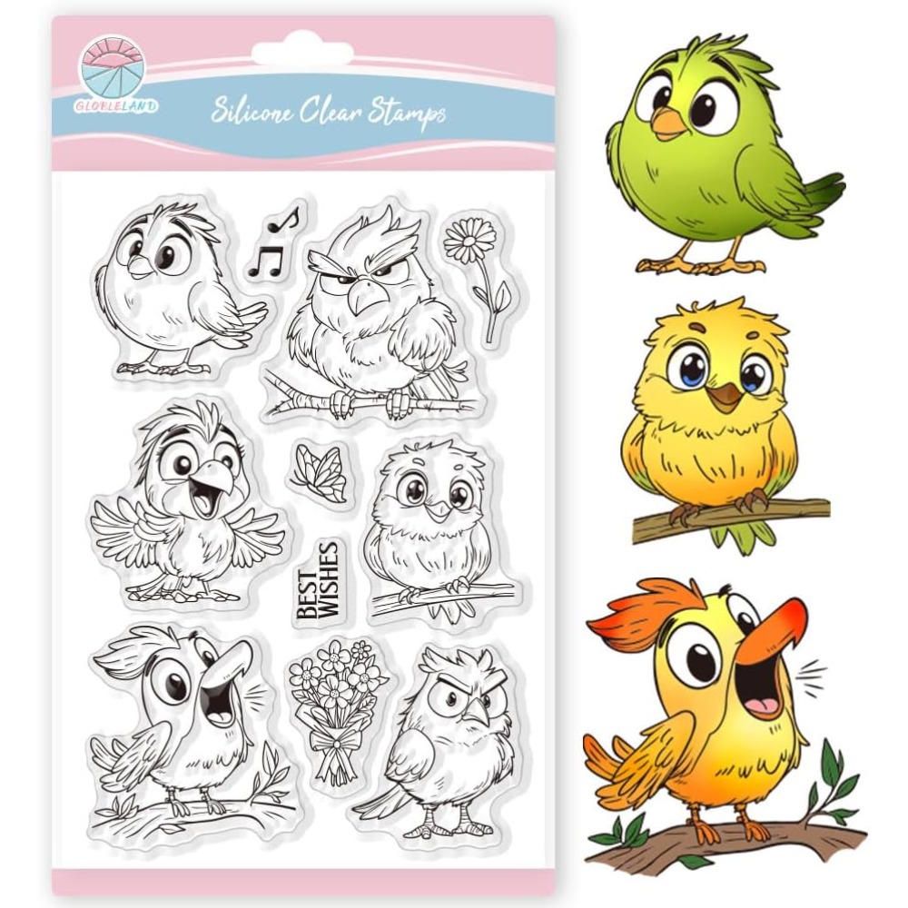 Funny Bird Clear Stamps for Sc - Clear Silicone Stamps For Card Making ulasan dan harga