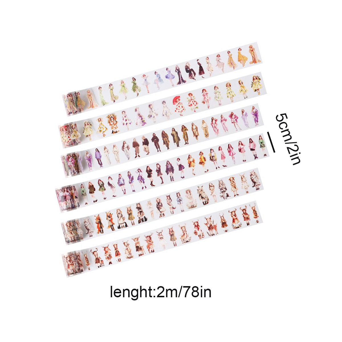 1 PC Vintage Character Pattern - Scrapbooking ulasan dan harga
