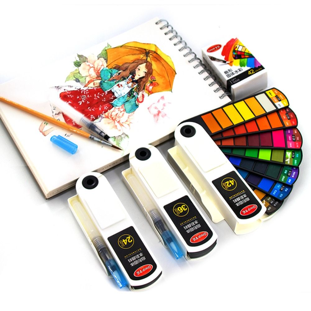 Folding Watercolor Paint Set 1 - Watercolor Paint Set Solid Pigment ulasan dan harga
