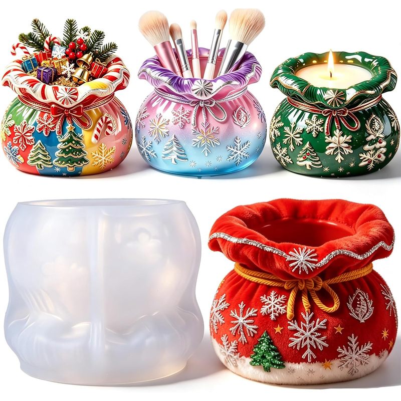 1Christmas-themed epoxy resin  - Silicone Epoxy Resin Molds Set ulasan dan harga