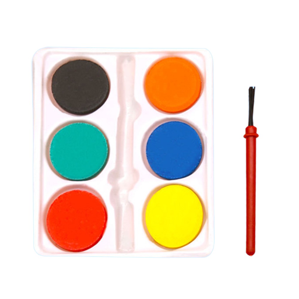 Portable with Painting Brush W - Watercolor Paint Set Solid Pigment ulasan dan harga