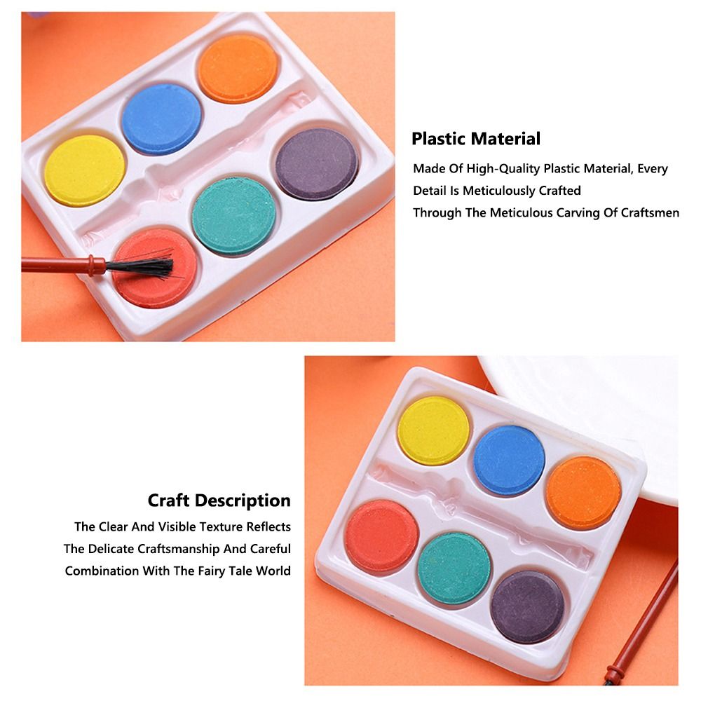 Portable with Painting Brush W - Watercolor Paint Set Solid Pigment ulasan dan harga