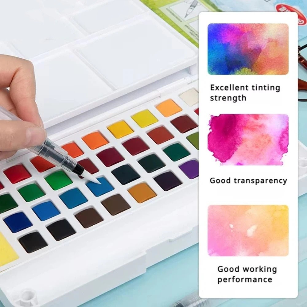 12/18/24/36 Colors Solid Water - Watercolor Paint Set Solid Pigment ulasan dan harga